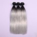 1B/Grey Bundles Straight 1/3/4 PCS Virgin Hair 